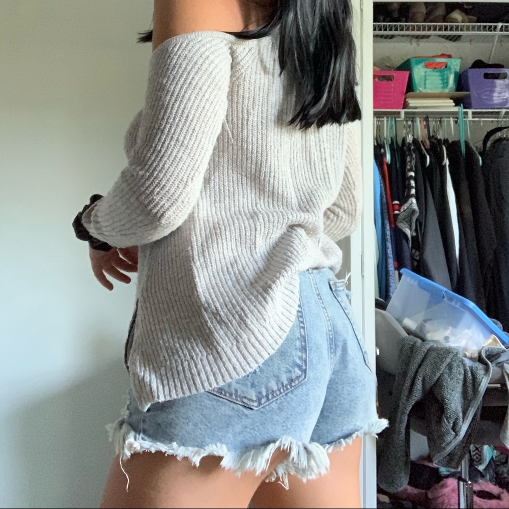 Off the shoulder sweater
